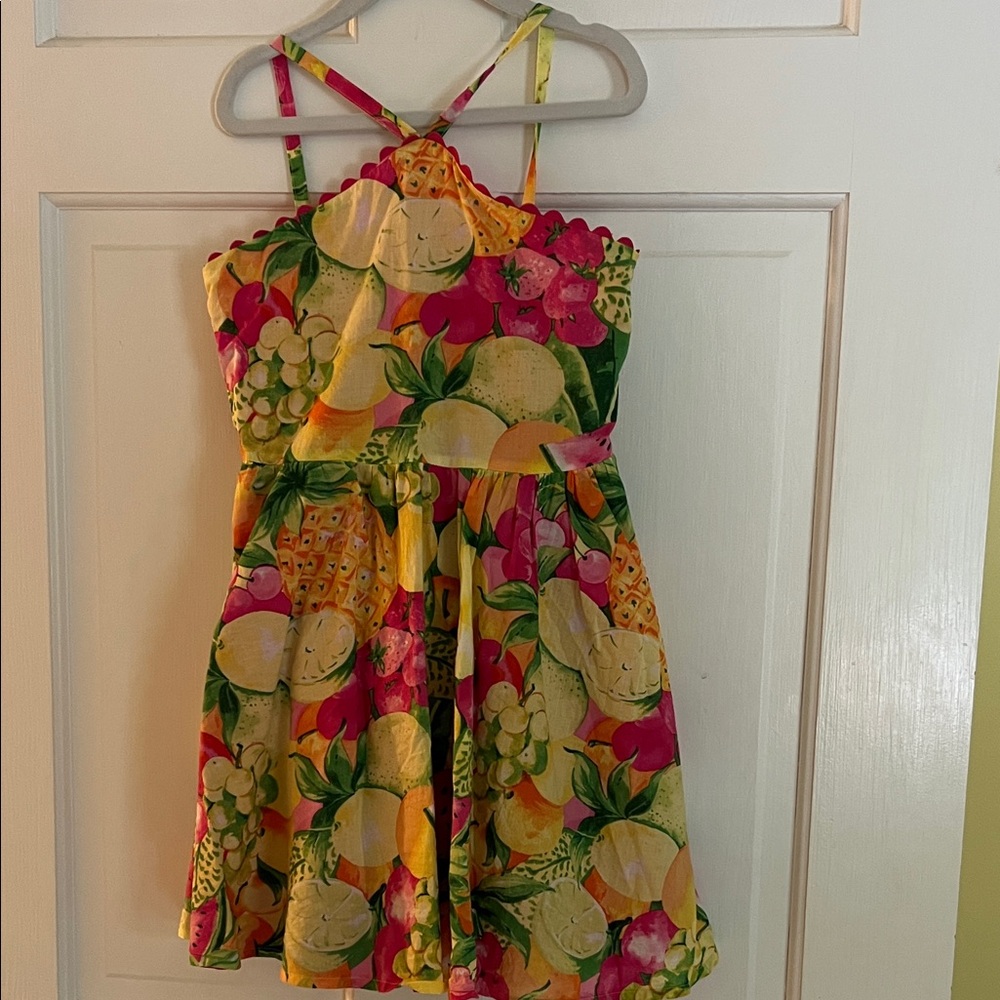 Janie and Jack Colorful Fruit Print Dress